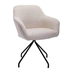 Swivel Fabric Dining Arm Chair